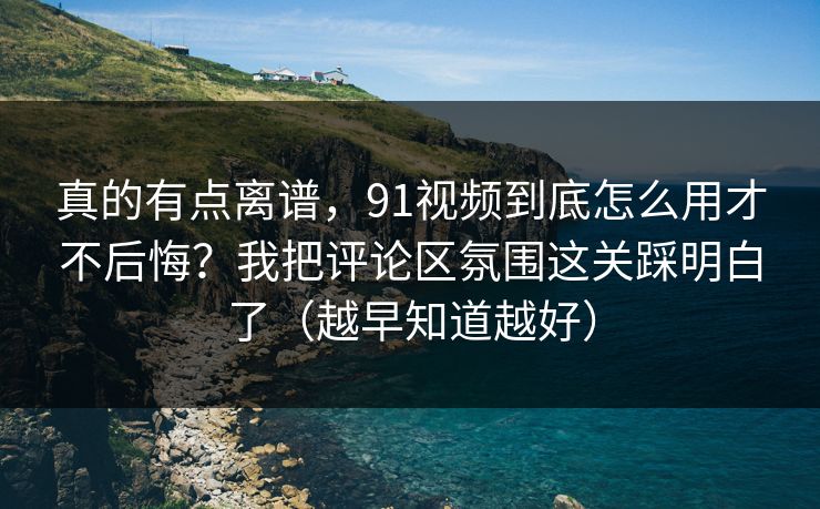 真的有点离谱，91视频到底怎么用才不后悔？我把评论区氛围这关踩明白了（越早知道越好）