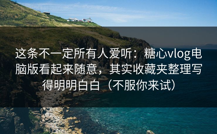 这条不一定所有人爱听：糖心vlog电脑版看起来随意，其实收藏夹整理写得明明白白（不服你来试）